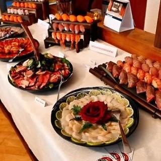 A private sushi and sashimi spread in Zürich